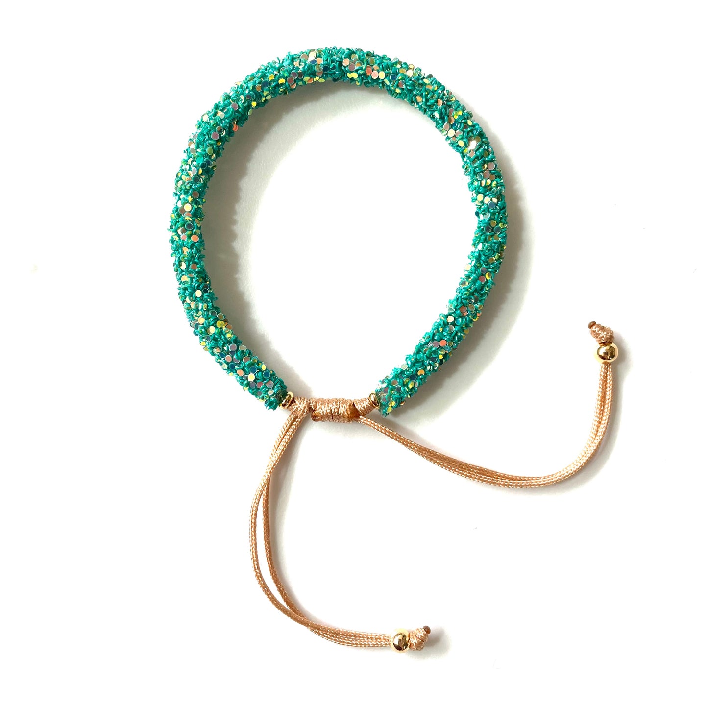 Pulsera cordón glitter