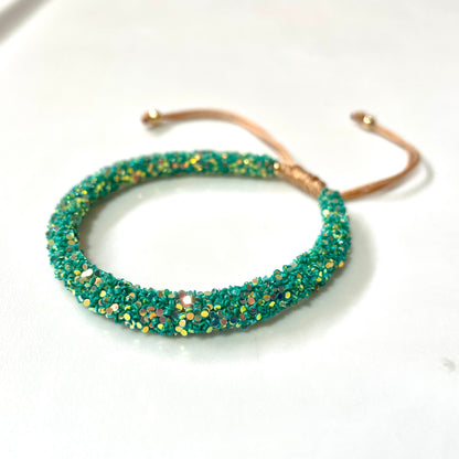 Pulsera cordón glitter