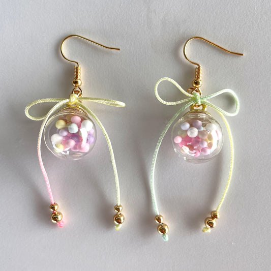 Aretes burbuja de cristal