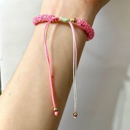 Pulsera cordón glitter