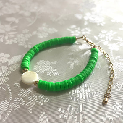 Pulsera de fimo y nácar