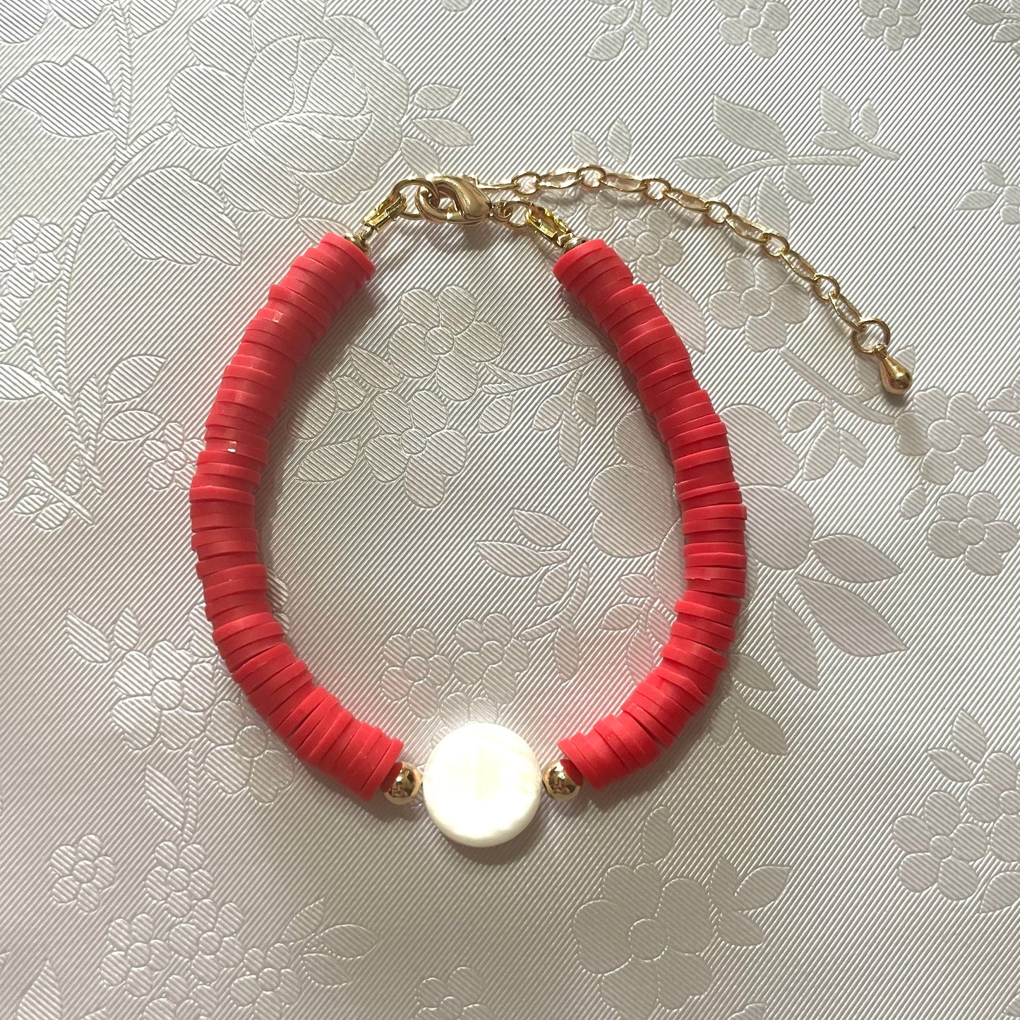 Pulsera de fimo y nácar