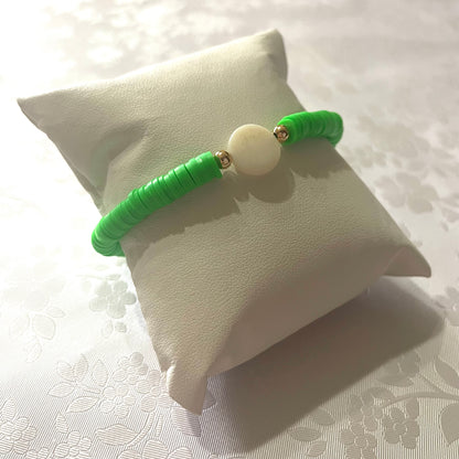 Pulsera de fimo y nácar